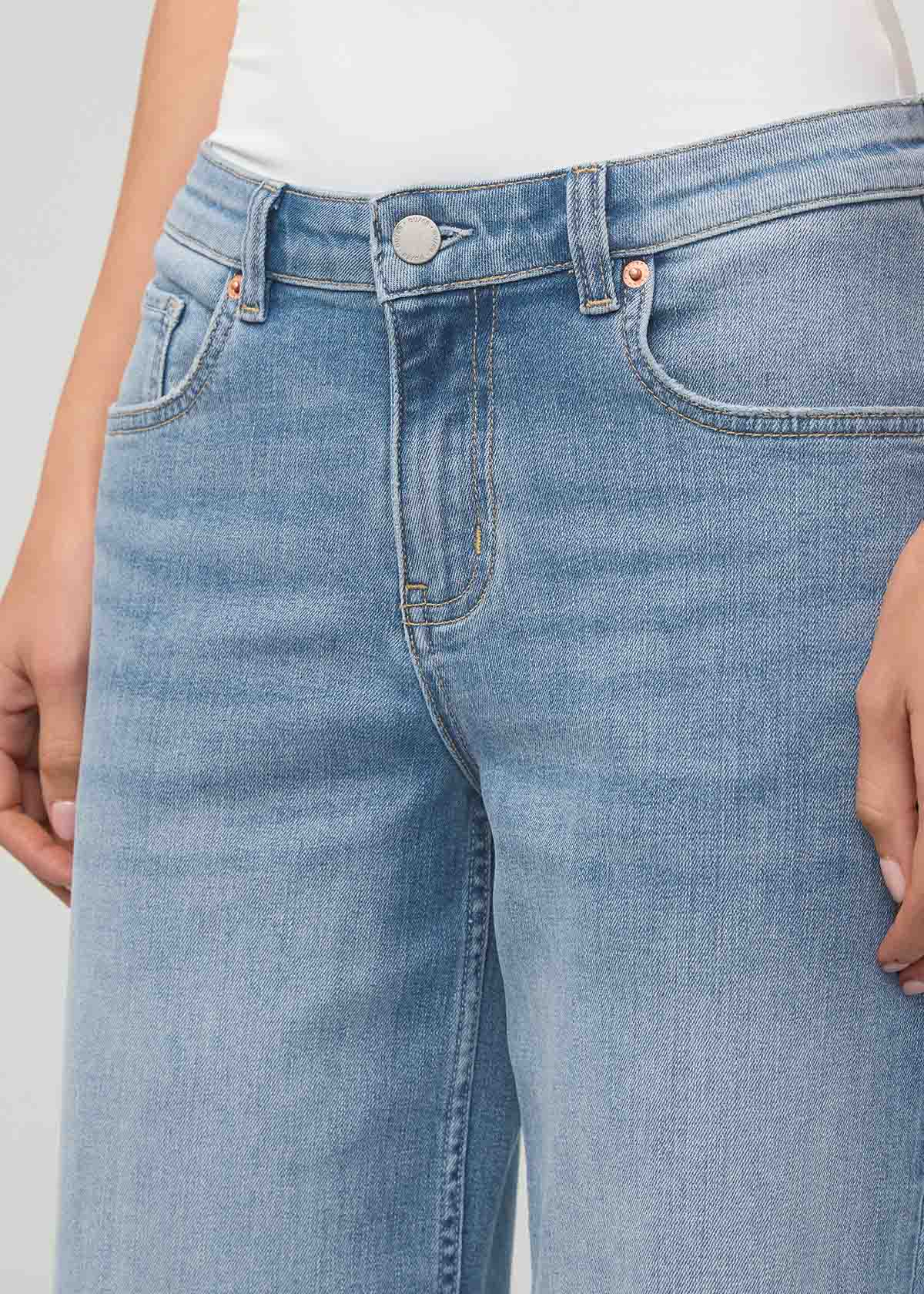Performance Denim+ Mid Rise Loose Straight - Current