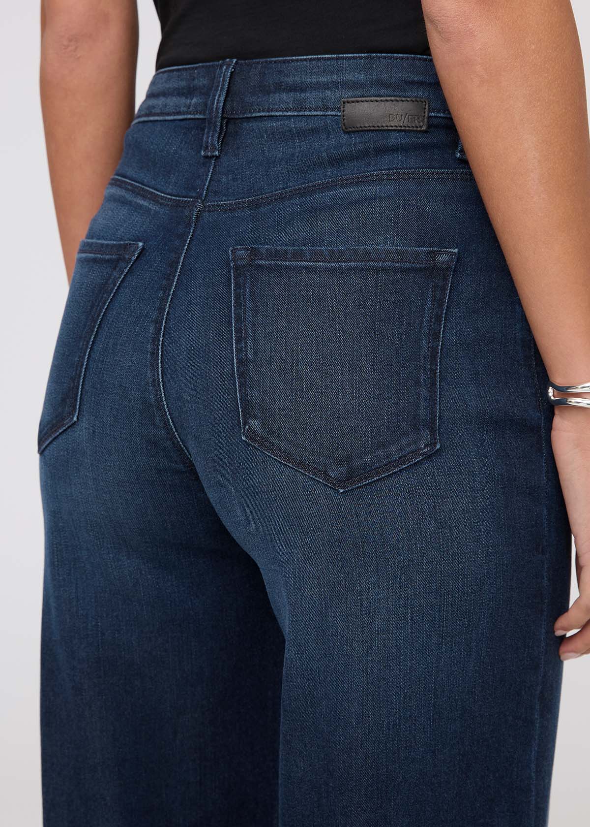 No Sweat Denim High Rise Wide Leg - Nostalgia Tone