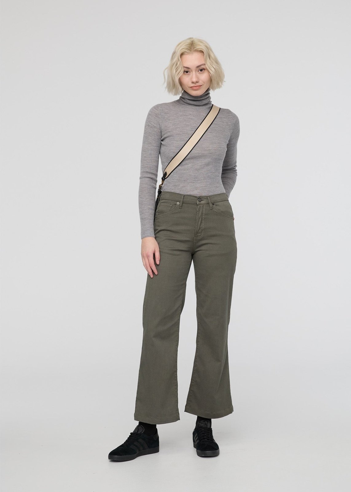 Live Free High Rise Wide Leg - Thyme