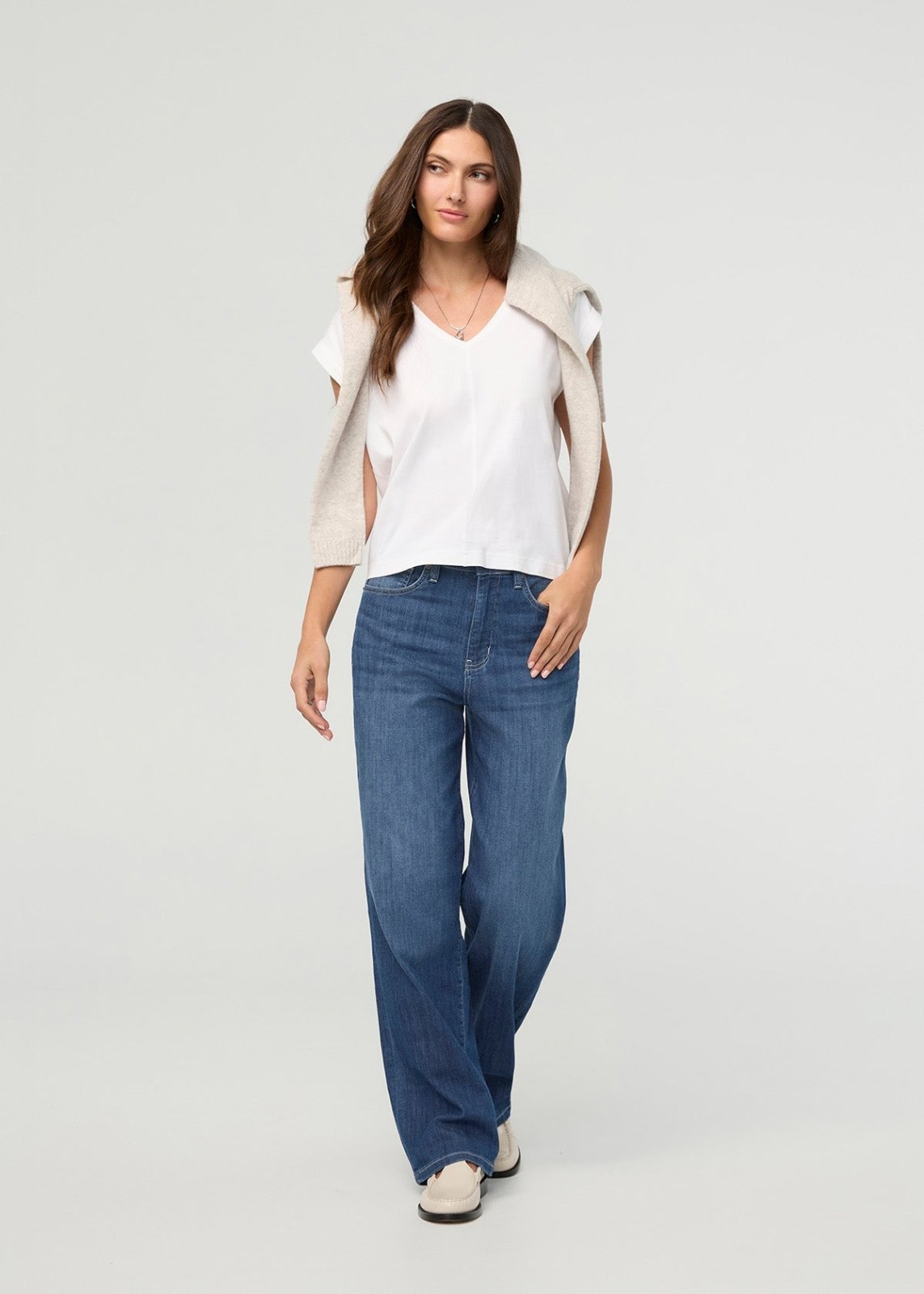 Performance Denim Lite High Rise Straight - Breeze Blue