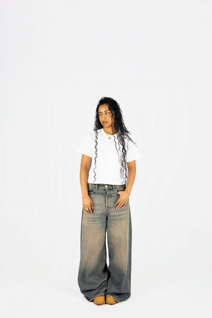 Womens 7610 Heavyweight High Waist Boxy T-Shirt