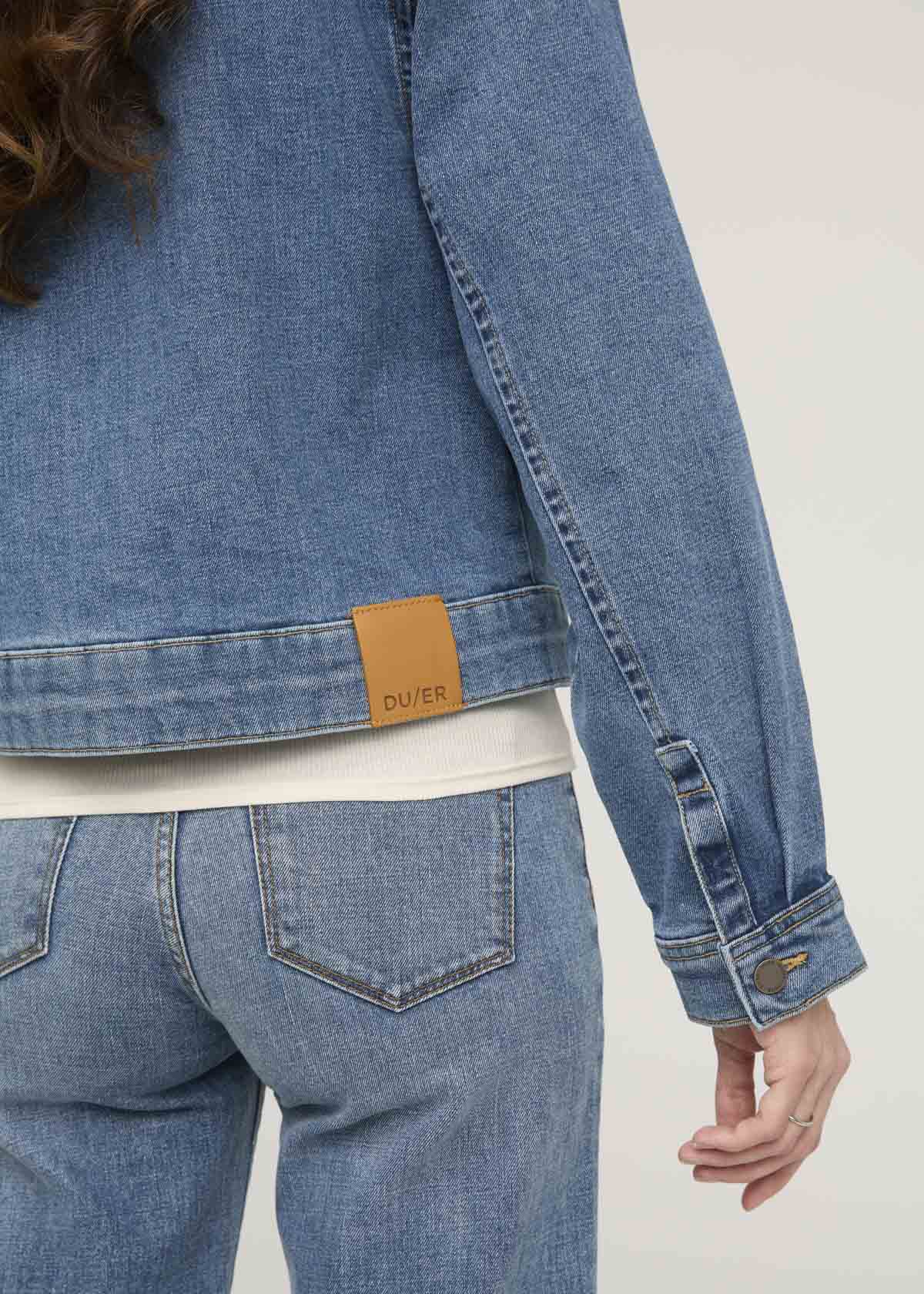 Midweight Denim Pleated Jacket - Vintage Wash