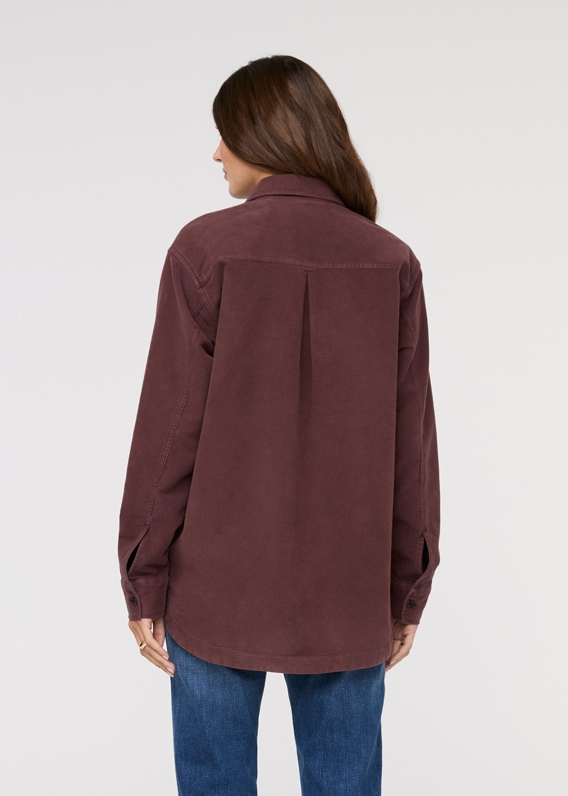 No Sweat Moleskin Overshirt - Rich Maroon