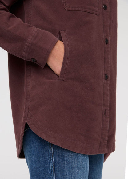 No Sweat Moleskin Overshirt - Rich Maroon