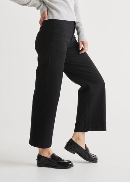 LuxTwill High Rise Trouser - Black
