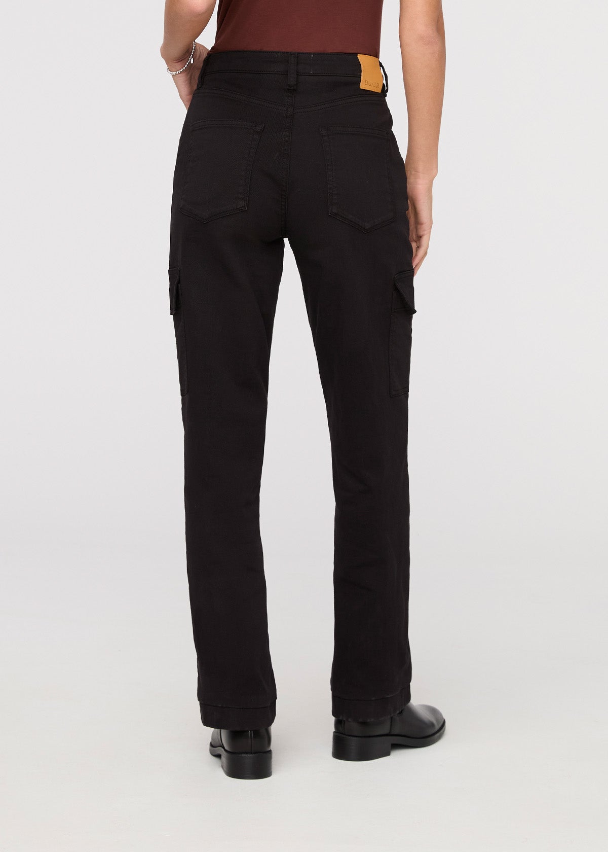 LuxTwill High Rise Cargo Pant - Black