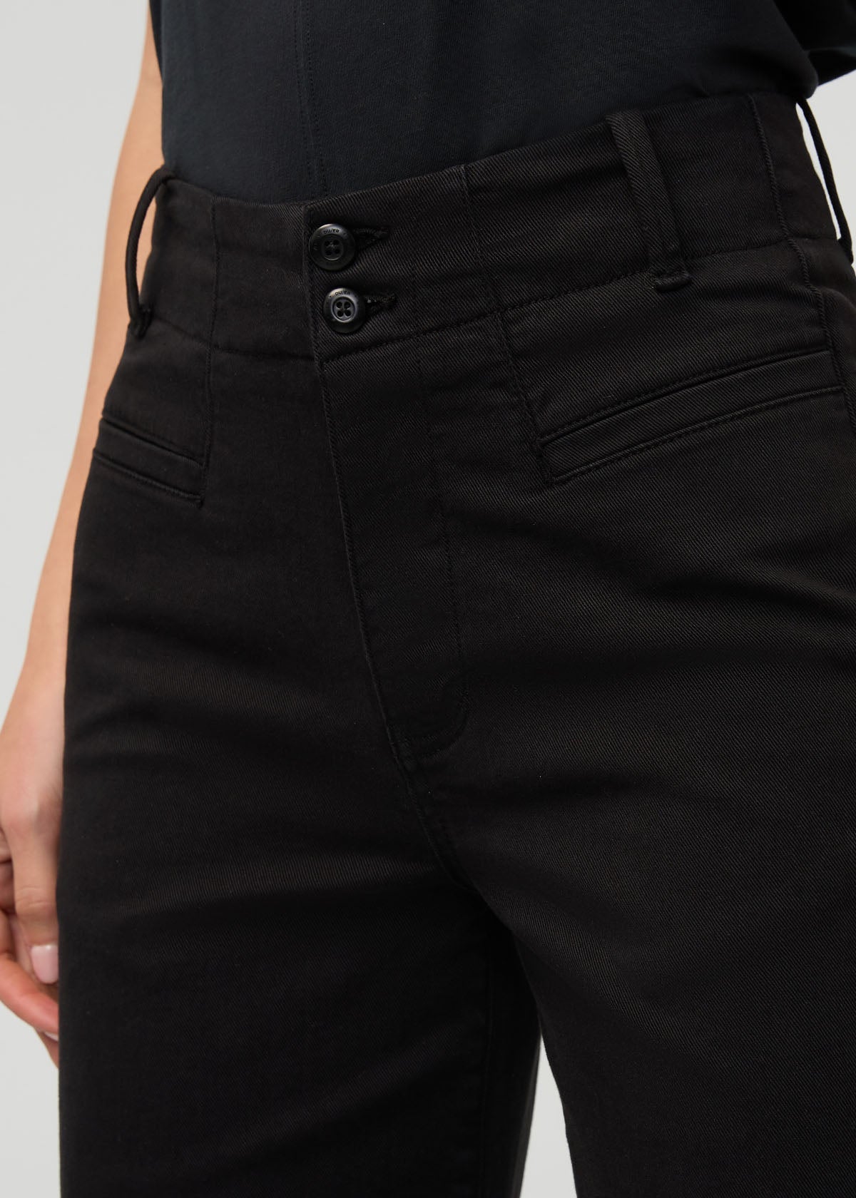FlexTwill High Rise Trouser - Black