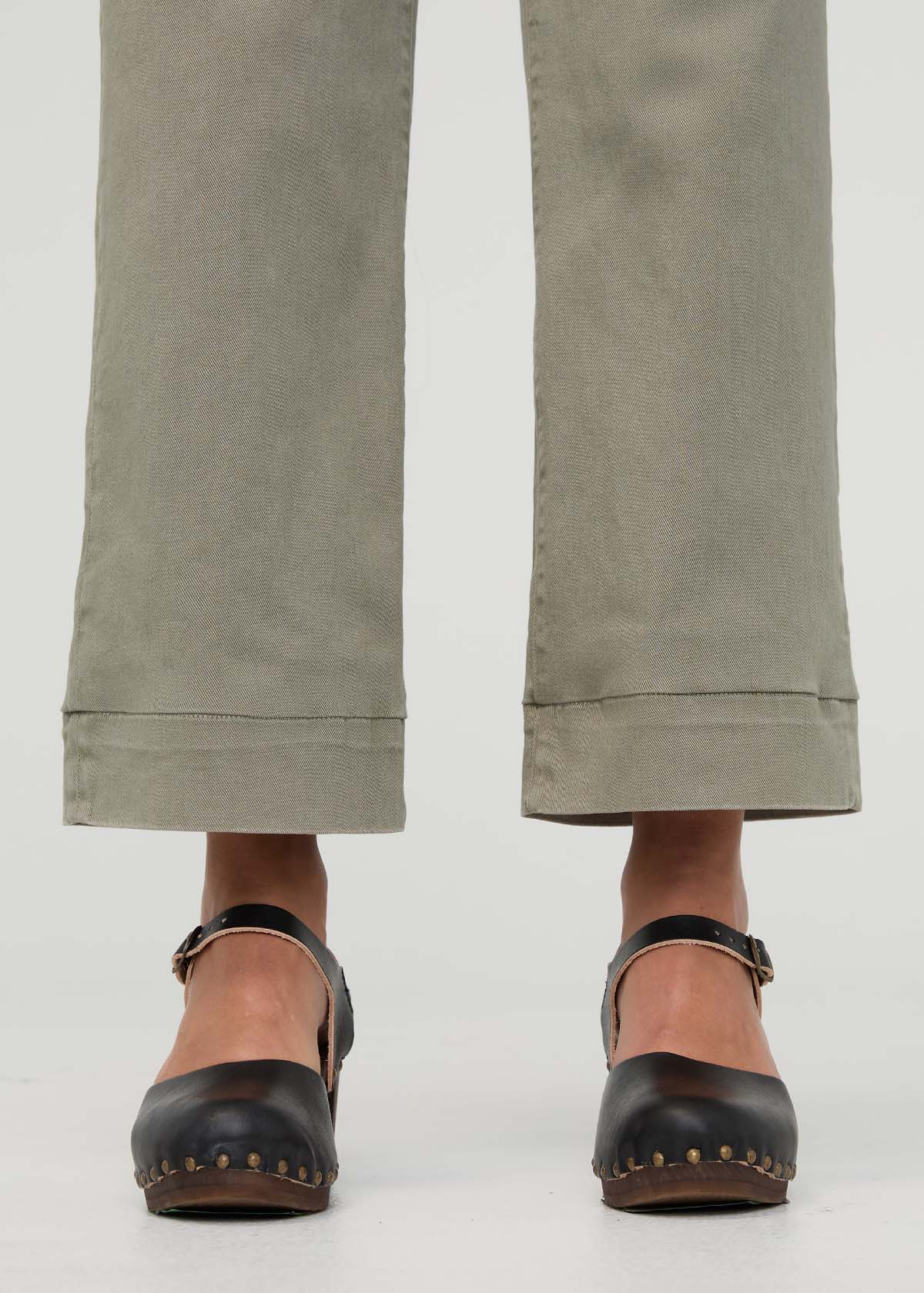 FlexTwill High Rise Trouser - Light Olive