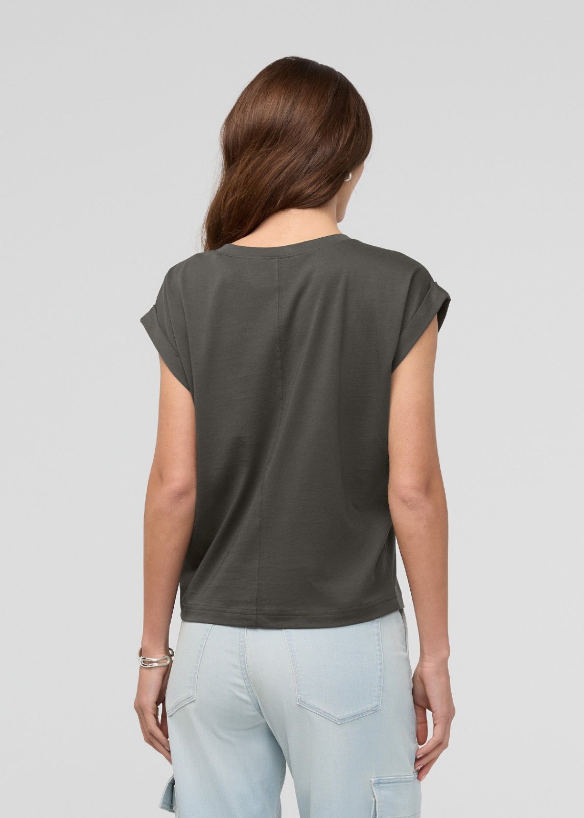 PurePima Dolman V-Neck - Evergreen