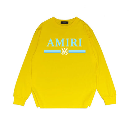 Amiri Long Sleeved Shirt Printed Trendy Pure Cotton