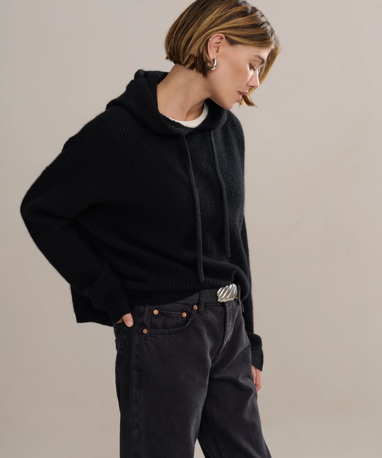 Cashmere Fisherman Hoodie