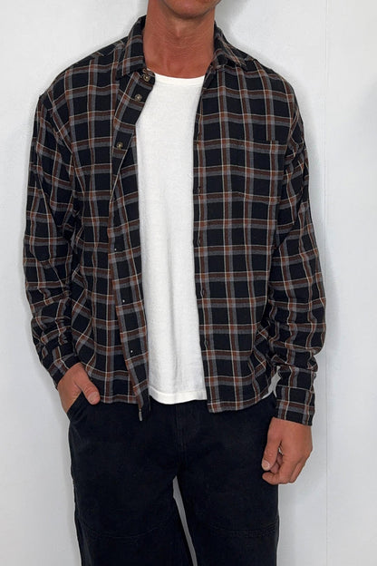 Brooklyn Check Shirt Black